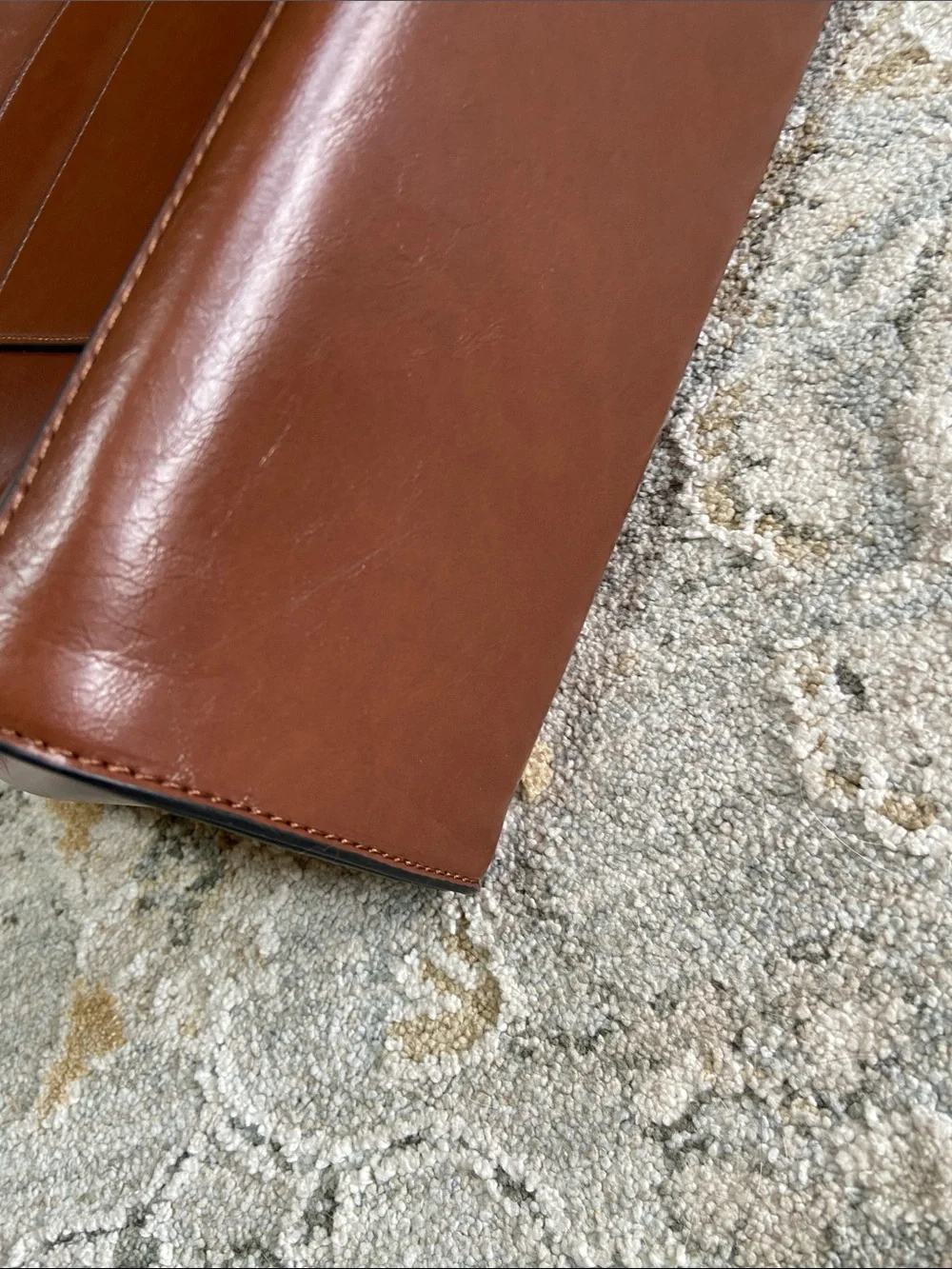 Walasa Leather Pocket Full of Sunshine Messenger Bag with Decorative Bow Accent